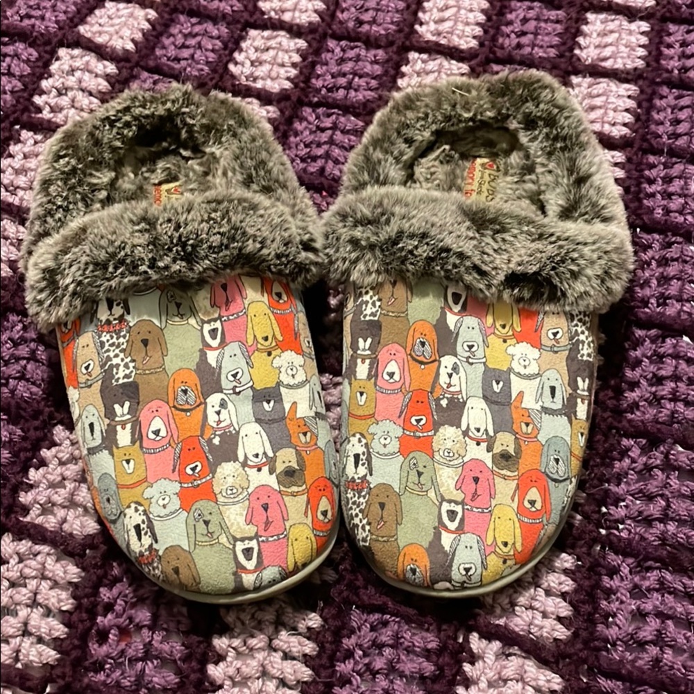 Bob’s Slippers with Fun Dog Print